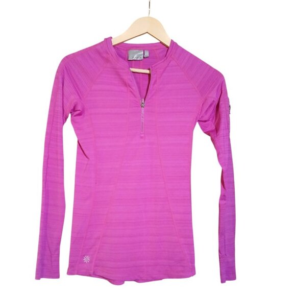Athleta Tops - ATHLETA Fuschia Activewear Pullover XXS - EUC